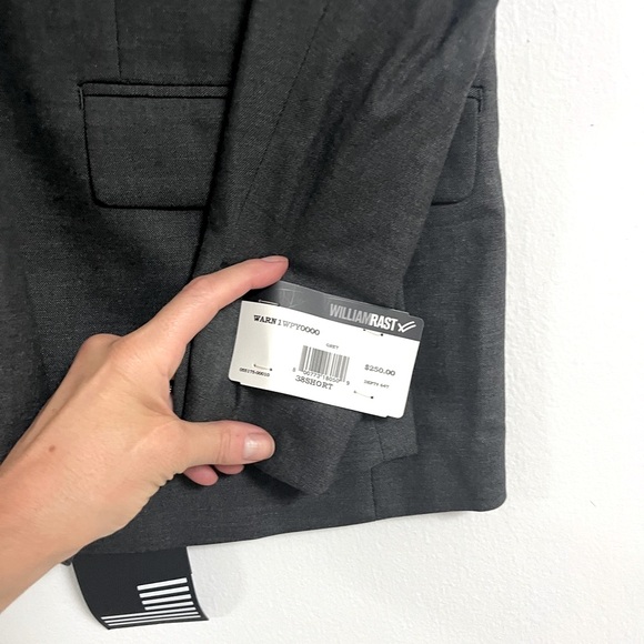 38S 2Pc Suit Men's Grey William Rast Blazer & Pants - Picture 4 of 13
